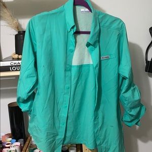 Columbia women PFG fishing shirt mint longsleeve
